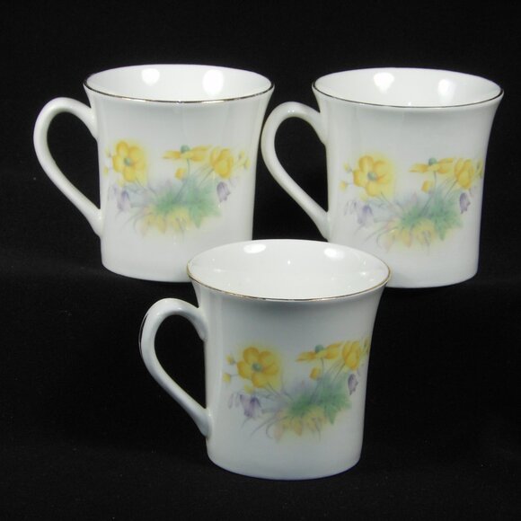 3 beautiful tea/coffee mugs. Old Foley UK James Kent bone china - Picture 3 of 6